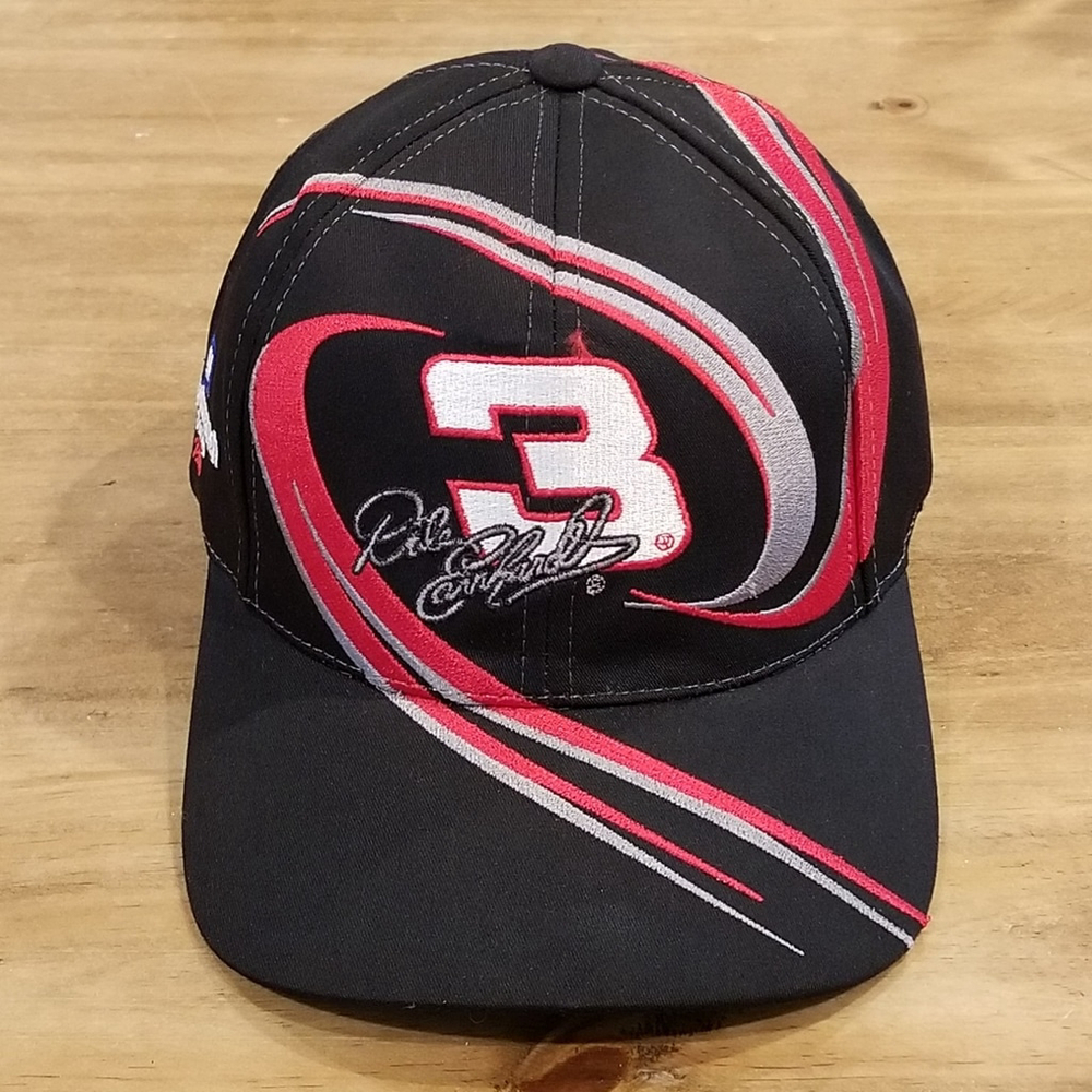 Vintage Dale Earnhardt Hat Swirl Embroidered NASCAR Race Chase Black Intimidator